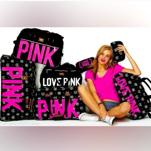 VS Vintage Pink Logo Duffle & Backpack - Picture 6 of 6